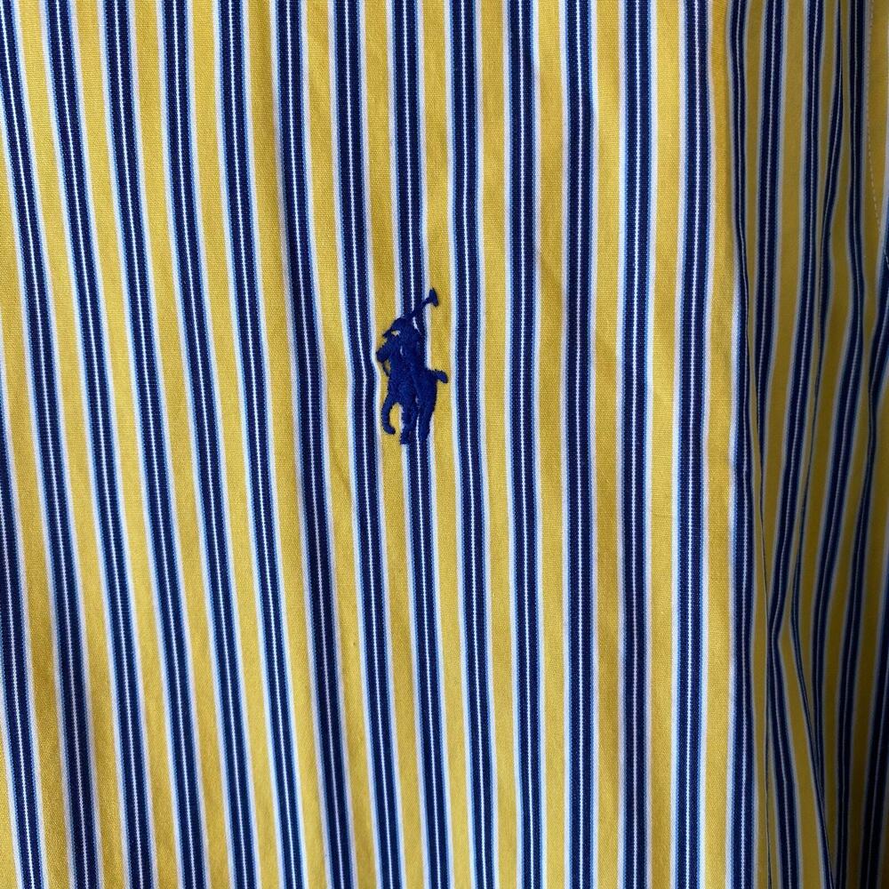 Ralph Lauren Men’s Button Up Custom Fit Shirt 17 34/35 Striped Retro‎ Style 90s - Picture 5 of 10